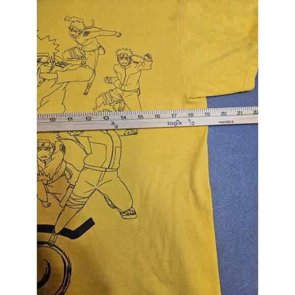 Naruto Shippuden Shirt Mens Medium Gold Naruto Uzumaki T Shirt Anime - Picture 4 of 5